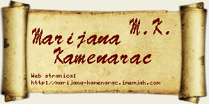 Marijana Kamenarac vizit kartica